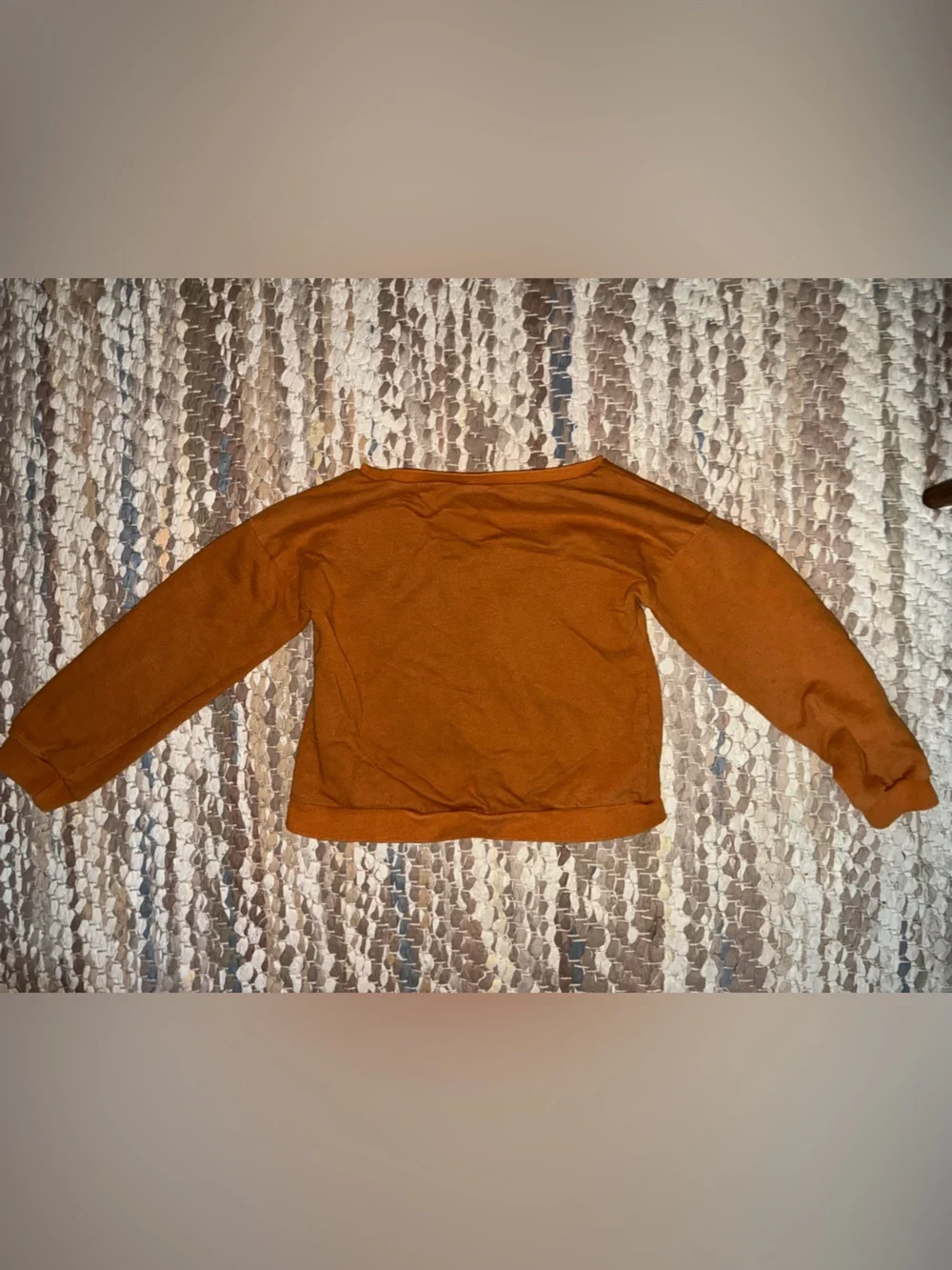 Carter's Rust Orange Long-Sleeve Sweatshirt with Leopard Heart